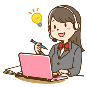 オンラインで授業を受ける女の子